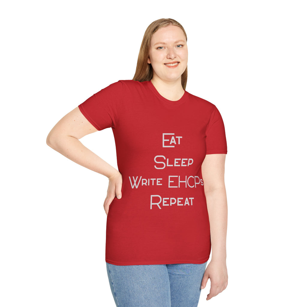 Eat Sleep Write EHCPs Repeat - SEND Teacher, SENCO, Parent Tee