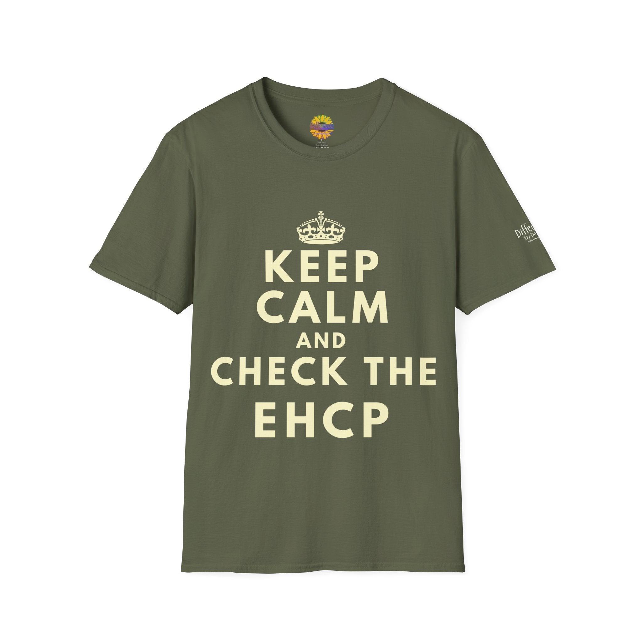 Keep Calm and Check the EHCP - Unisex Softstyle T-Shirt. perfect for SEND Departments, Teachers, TA's, SENDCO's