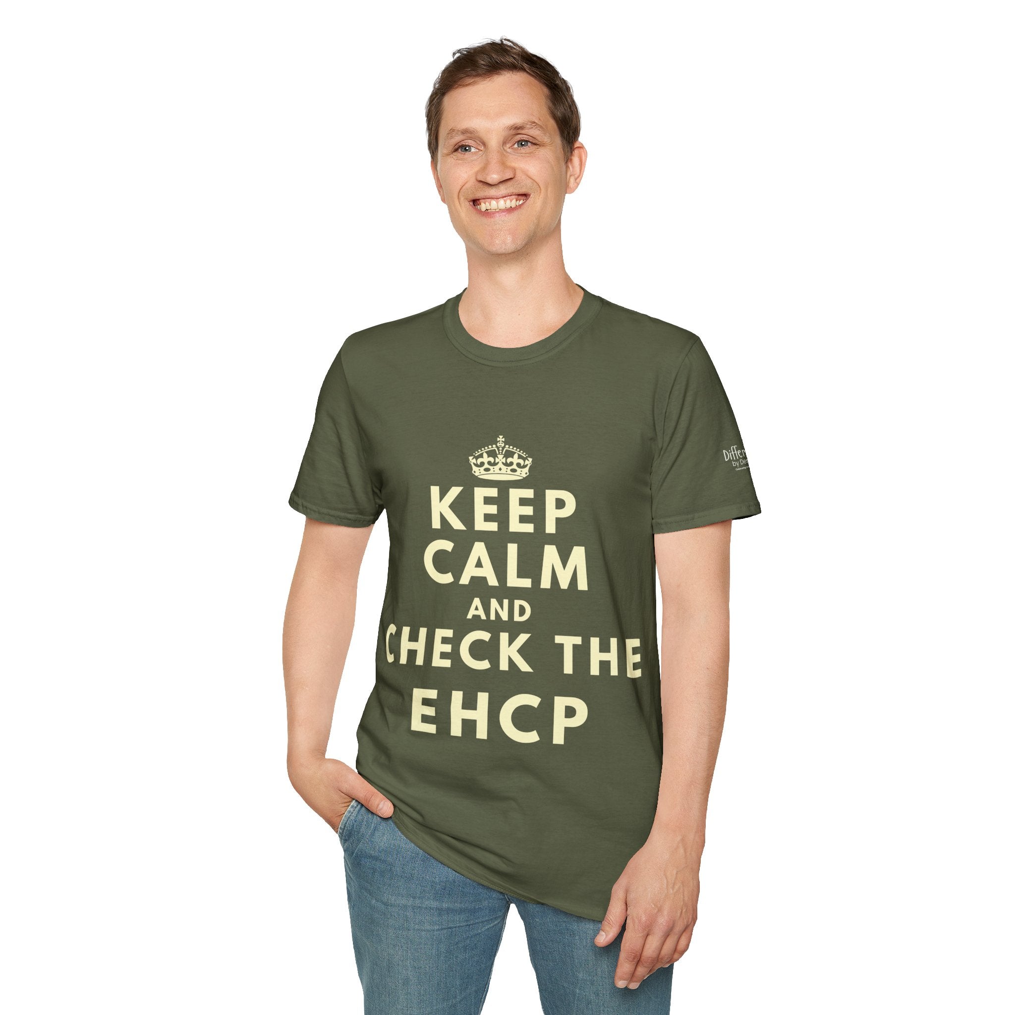 Keep Calm and Check the EHCP - Unisex Softstyle T-Shirt. perfect for SEND Departments, Teachers, TA's, SENDCO's