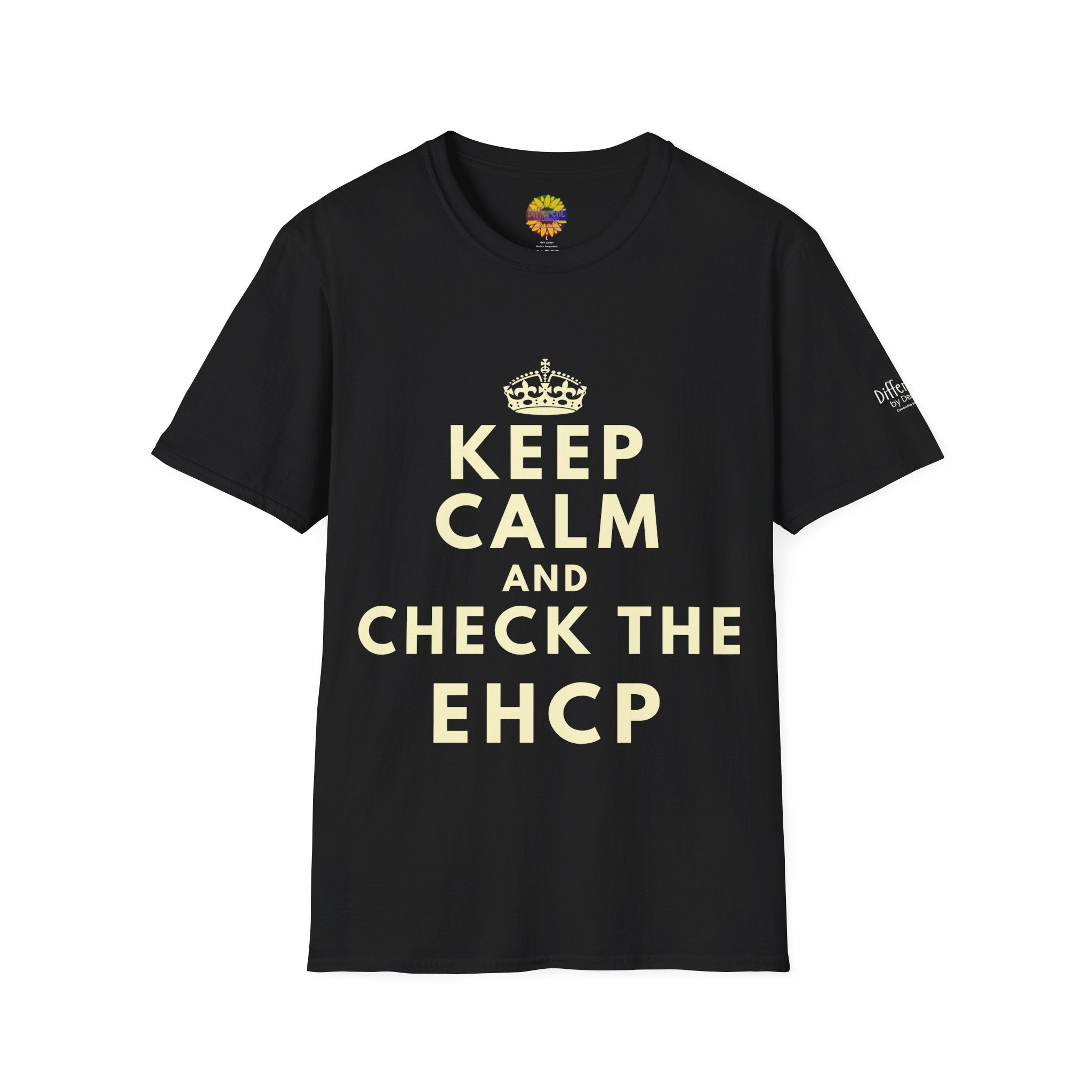 Keep Calm and Check the EHCP - Unisex Softstyle T-Shirt. perfect for SEND Departments, Teachers, TA's, SENDCO's