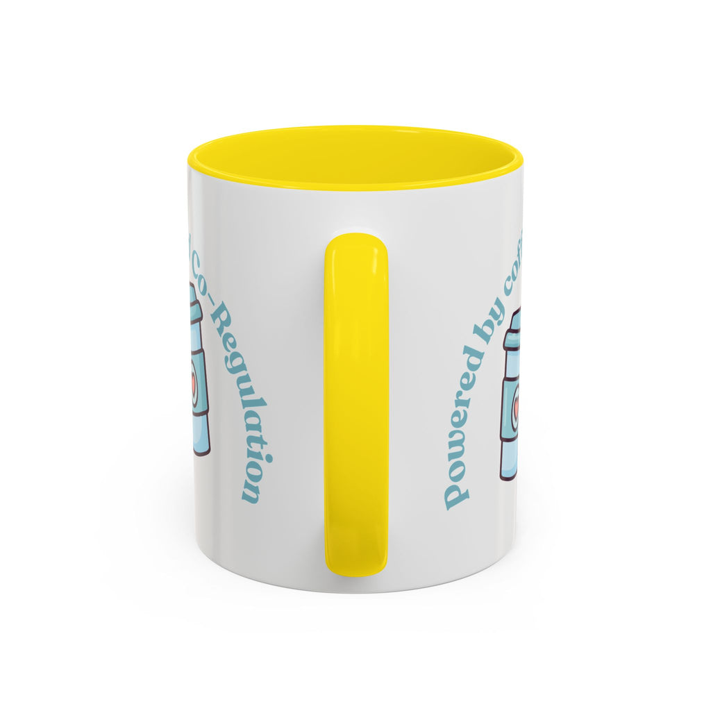 Coffee Mug — "Powered by Coffee and Co-Regulation" Funny SEND Slogan mug, cup