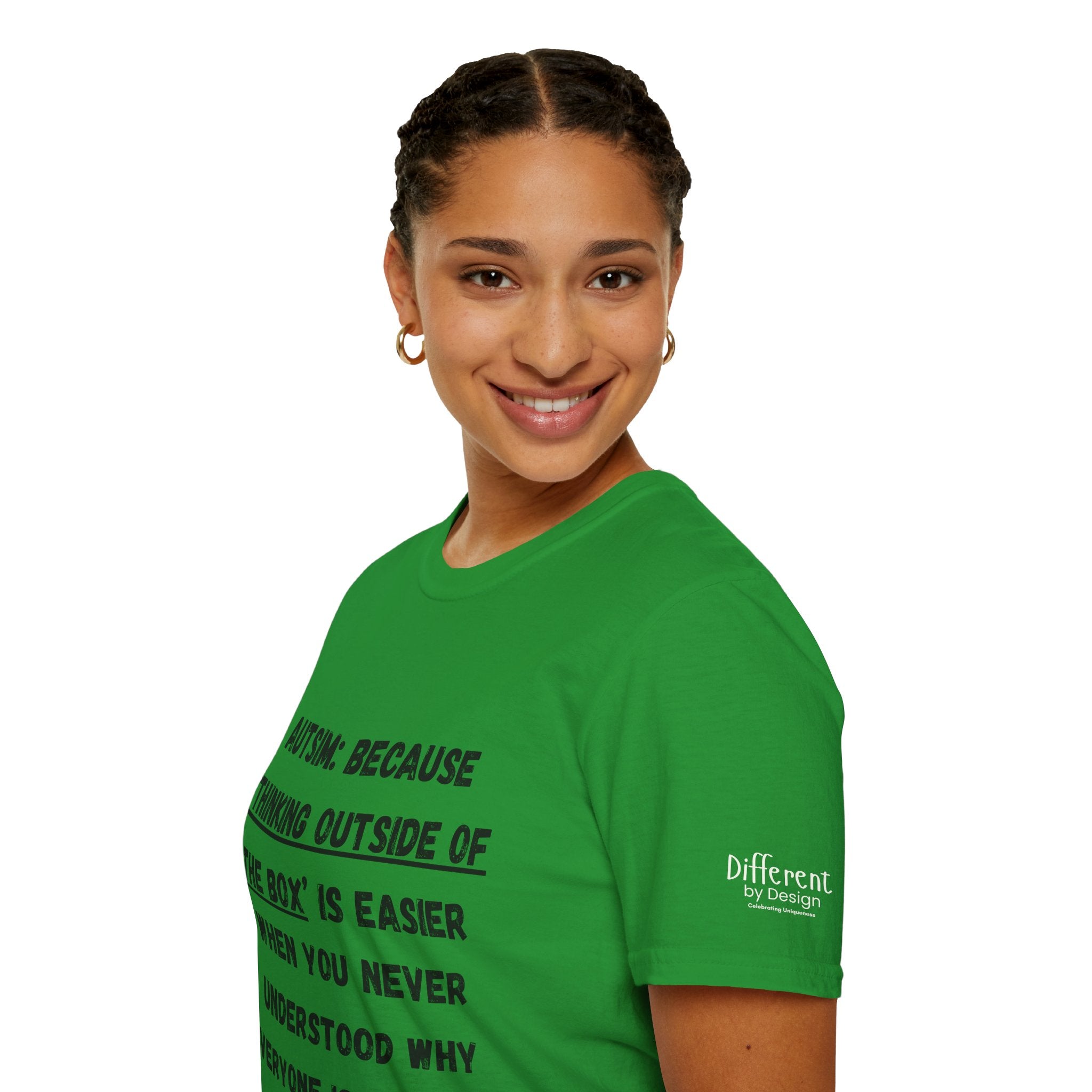 Autism Awareness T-Shirt — "Autism: Because Thinking Outside of the Box Is Easier"