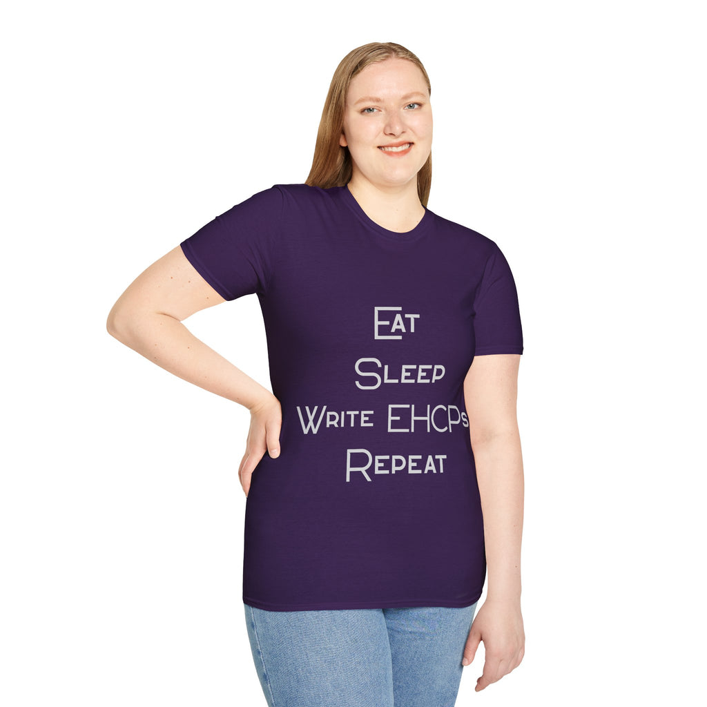 Eat Sleep Write EHCPs Repeat - SEND Teacher, SENCO, Parent Tee