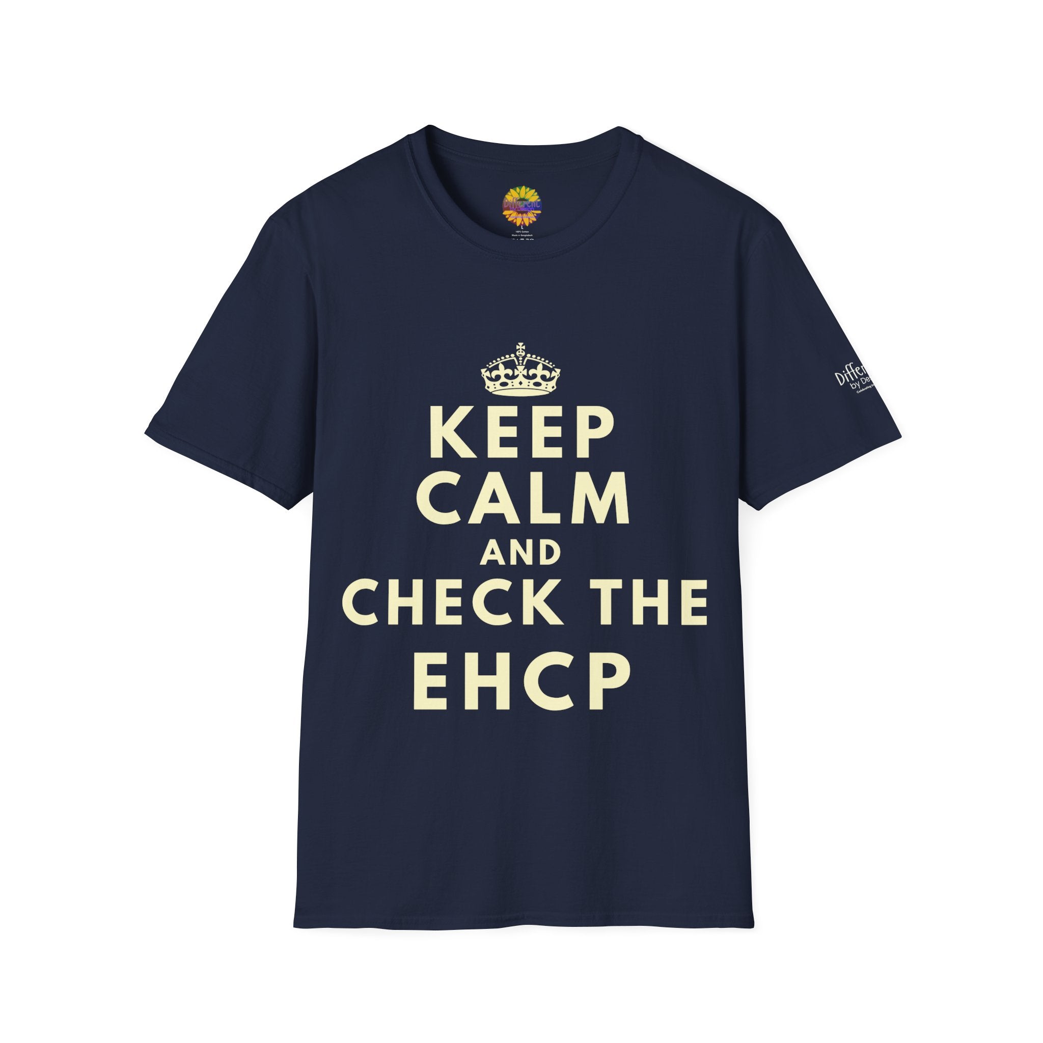 Keep Calm and Check the EHCP - Unisex Softstyle T-Shirt. perfect for SEND Departments, Teachers, TA's, SENDCO's