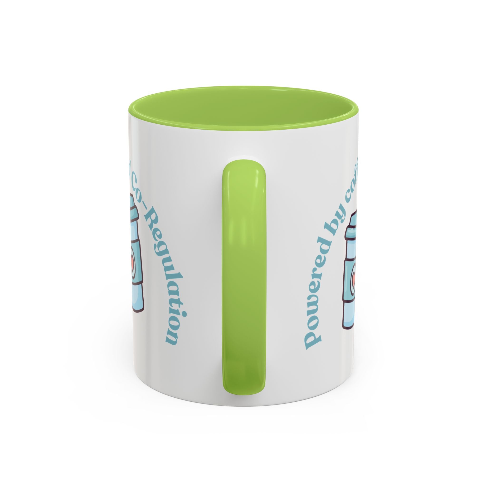 Coffee Mug — "Powered by Coffee and Co-Regulation" Funny SEND Slogan mug, cup