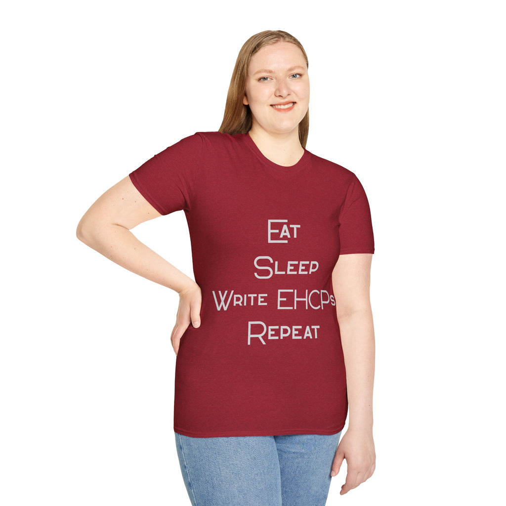 Eat Sleep Write EHCPs Repeat - SEND Teacher, SENCO, Parent Tee