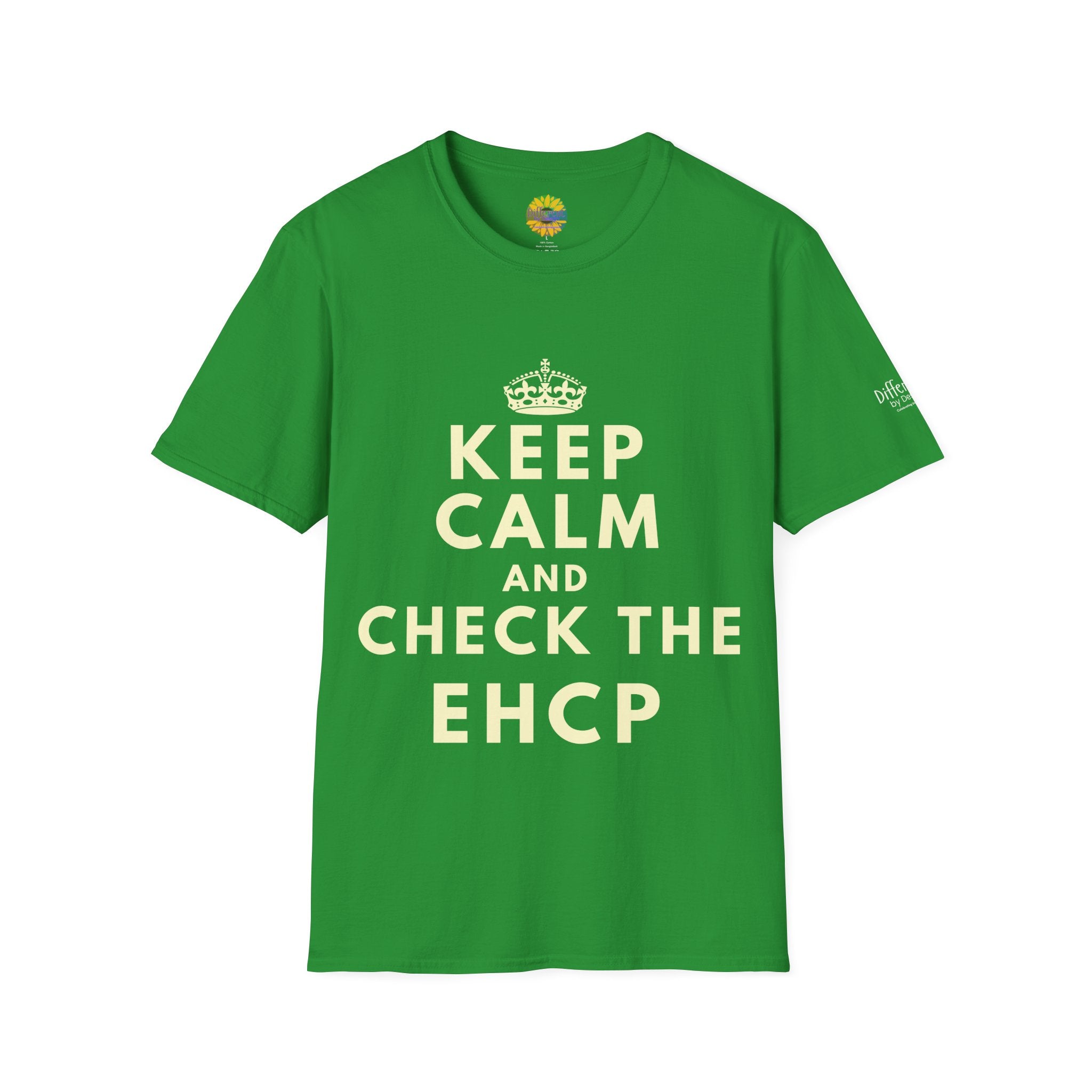 Keep Calm and Check the EHCP - Unisex Softstyle T-Shirt. perfect for SEND Departments, Teachers, TA's, SENDCO's