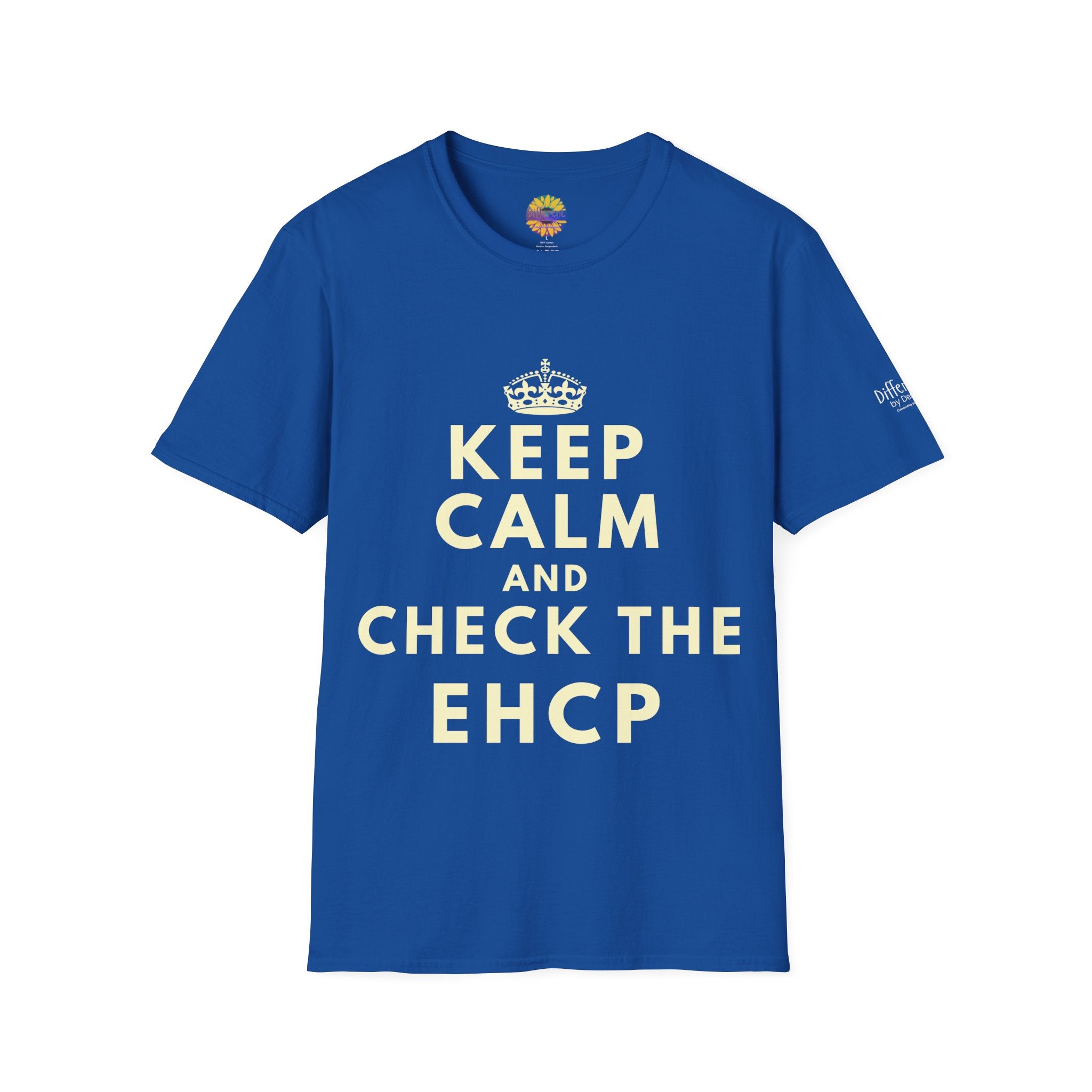 Keep Calm and Check the EHCP - Unisex Softstyle T-Shirt. perfect for SEND Departments, Teachers, TA's, SENDCO's